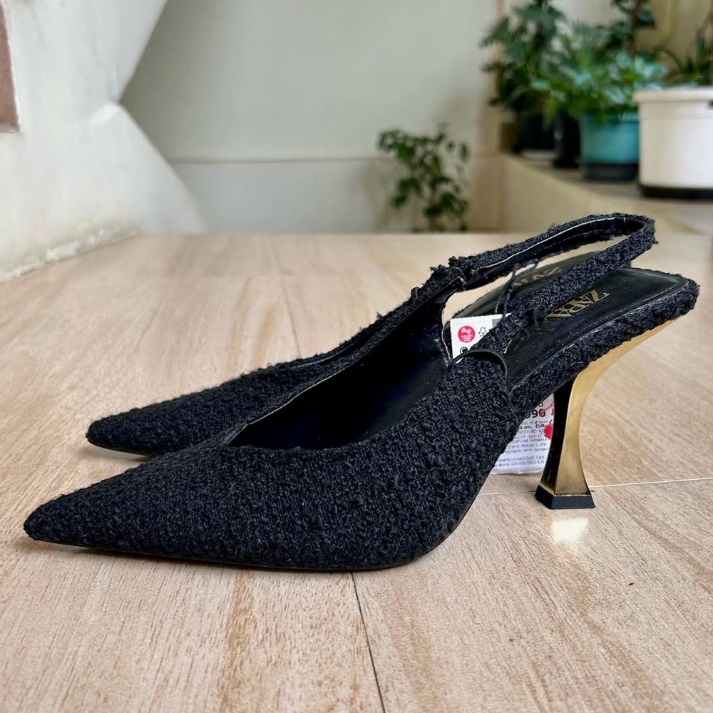 Elegant Black Slingback Heels